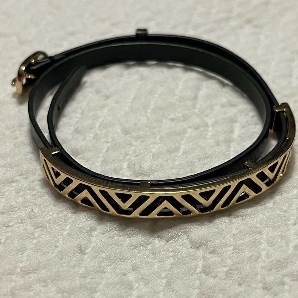 Stella & Dot Leather Ally Double Wrap Bracelet